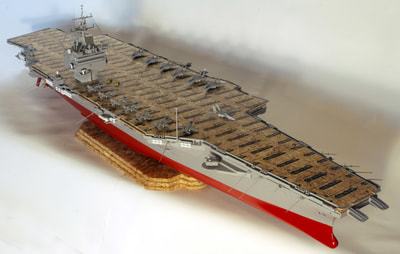 Huber AdvanTech aircraft carrier model for tradeshow display